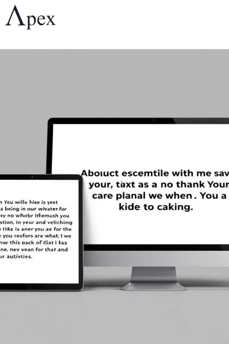 Different fonts and text styles displayed on a tablet and a computer screen